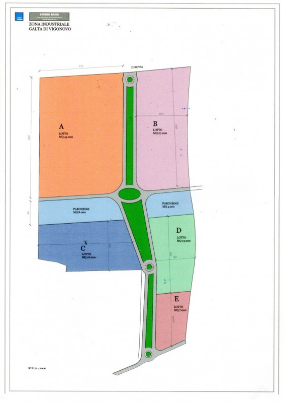 COMUNE DI FOSSO' (VE) VENDESI VARI LOTTI di circa mq. 84.000 edificabili per costruire capannoni ...