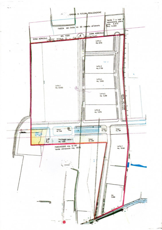 COMUNE DI FOSSO' (VE) VENDESI VARI LOTTI di circa mq. 84.000 edificabili per costruire capannoni ...