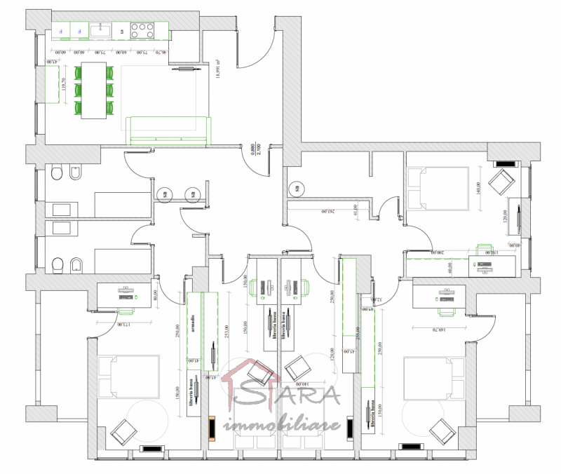 PADOVA - LARGO EUROPA
N. 2 APPARTAMENTI DI 200 MQ CIASCUNO PER INVESTIMENTO - GIA' LOCATI A STUDE...