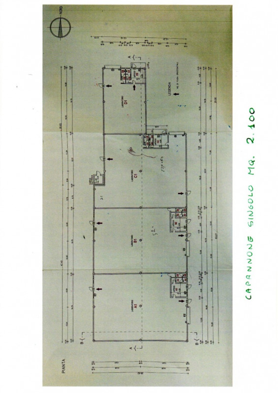 ZONA PIOMBINO DESE (PD) AFFITTASI CAPANNONE MQ. 2.100 costruito tra il 2001 e il 2004 con altezza...