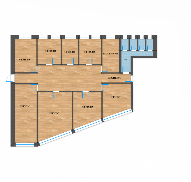 PADOVA-Corso Stati Uniti-Proponiamo in locazione un ufficio di 480 mq in zona industriale, dispos...