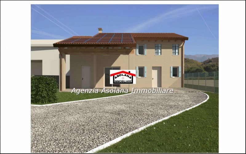 Immersa nel verde alle pendici dei colli Asolani vendesi casa singola di nuova costruzione. La si...