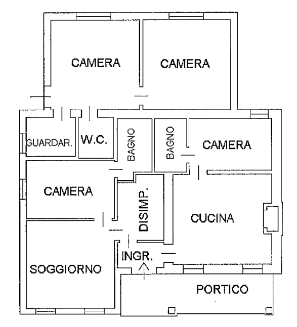 ABANO TERME: Appartamento dalle ampie dimensioni, al piano terra, da ristrutturare; si compone di...