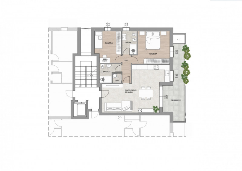 Mogliano Ovest: zona comoda a tutti i servizi, proponiamo in vendita appartamento al piano terzo,...