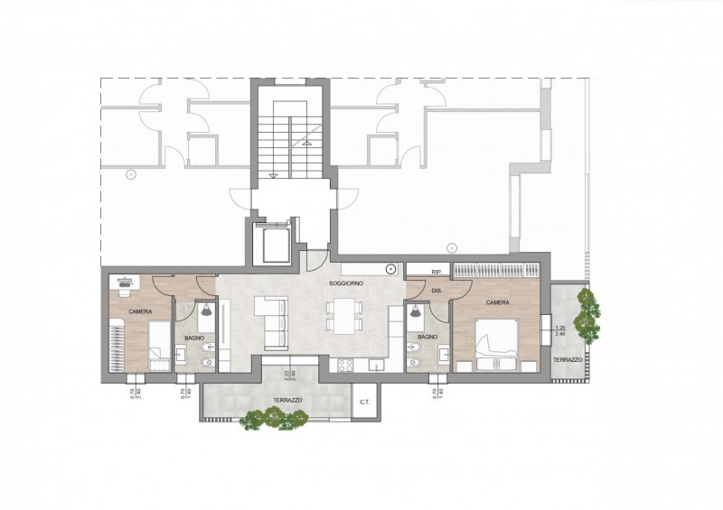 Mogliano Ovest: zona comoda a tutti i servizi, proponiamo in vendita appartamento al piano primo,...