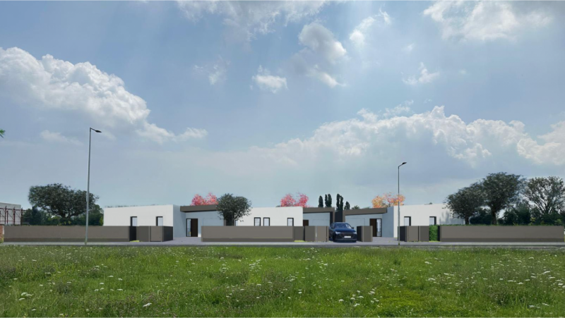 Splendida porzione centrale di villa trifamiliare di nuova costruzione, distribuita interamente s...