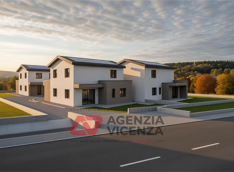 ABITAZIONE AFFIANCATA IN CLASSE A4 IN COSTRUZIONE A VICENZA NORD - CON GARAGE E GIARDINO - RIF. 8...