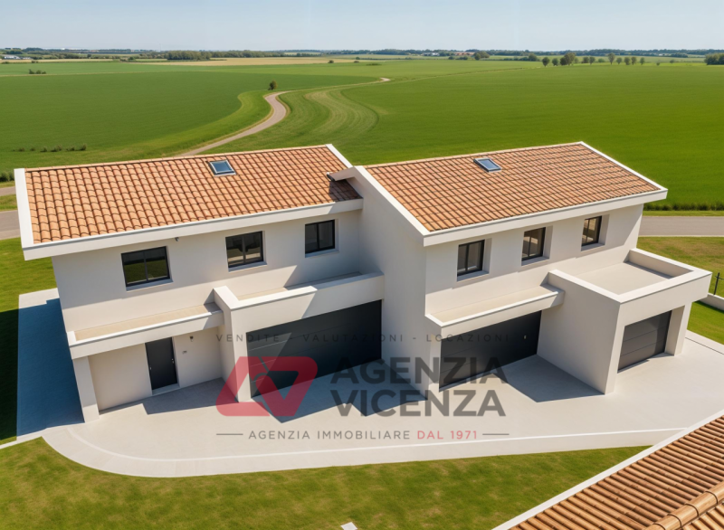ABITAZIONE AFFIANCATA IN CLASSE A4 IN COSTRUZIONE A VICENZA NORD - CON GARAGE E GIARDINO - RIF. 8...