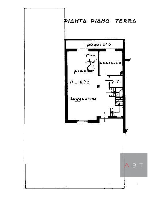 Porzione di quadrifamiliare di testa composta di: ingesso, soggiorno-pranzo, cucinino, centrale t...