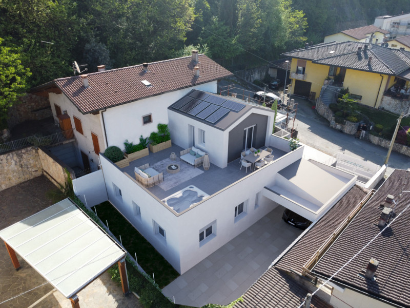 In un contesto residenziale di Chiampo proponiamo una bifamiliare affiancata di nuova costruzione...