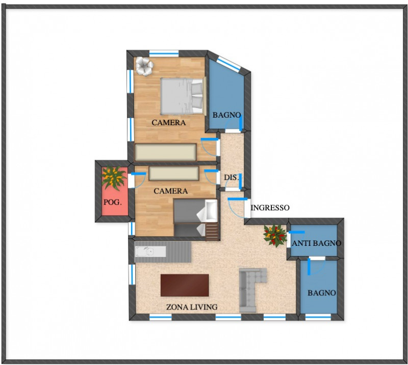 Santorso – Luminoso bicamere al secondo piano con ascensore, con posto auto auto coperto e scoper...