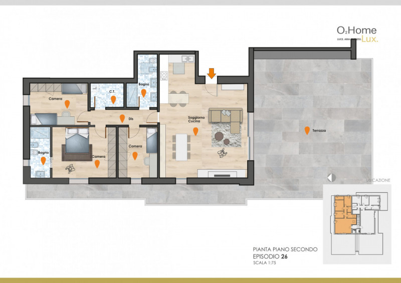 Introvabile ATTICO a cinque minuti da Vicenza Nord, all'interno di una piccola palazzina che ospi...