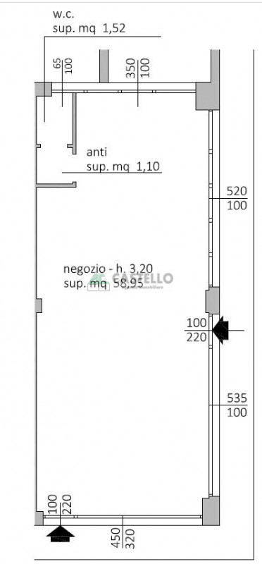 Vigonza Codiverno negozio d’angolo completamente ristrutturato, dotato di tre ampie vetrine e con...