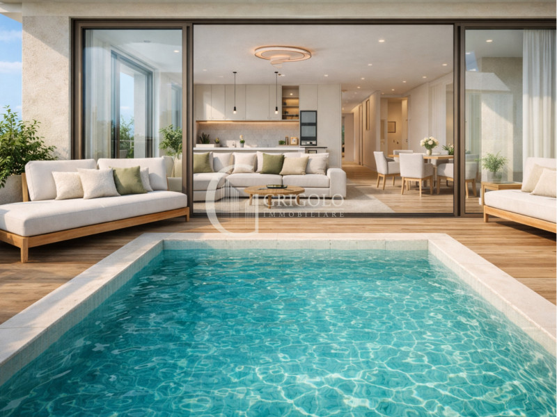 Nuova costruzione tra Piazza Brescia e Drago, un attico esclusivo vista mare e laguna, dove il ci...