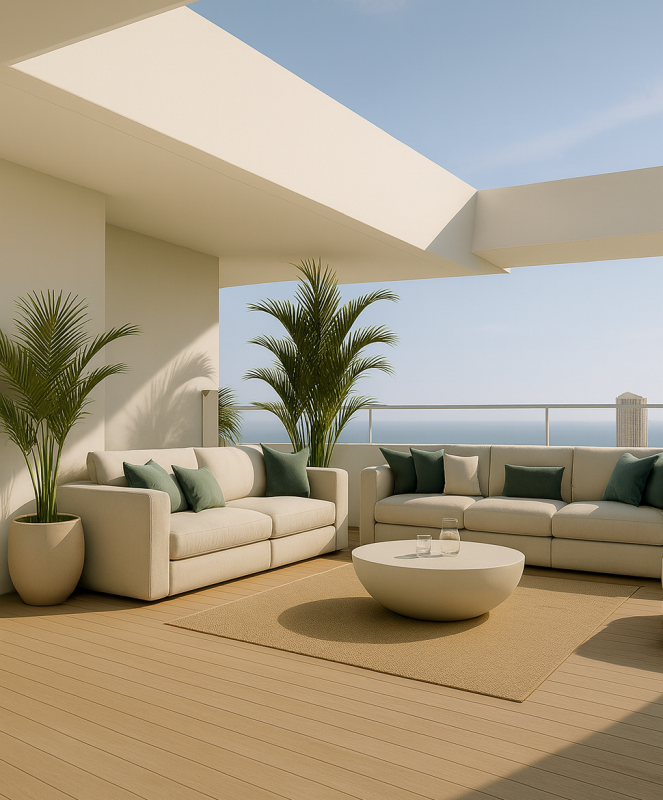 Nuova costruzione tra Piazza Brescia e Drago, un attico esclusivo vista mare e laguna, dove il ci...