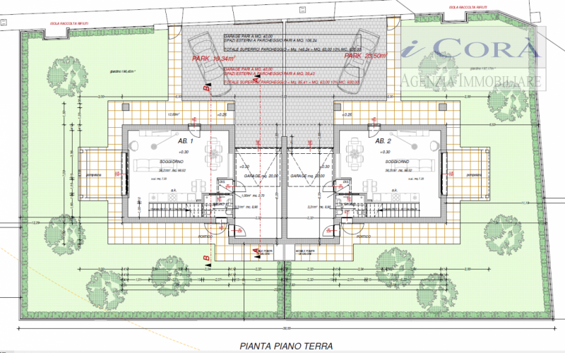 Teolo San Biagio Praglia, lotto terreno con Progetto approvato edificazione Villa Bifamiliare per...