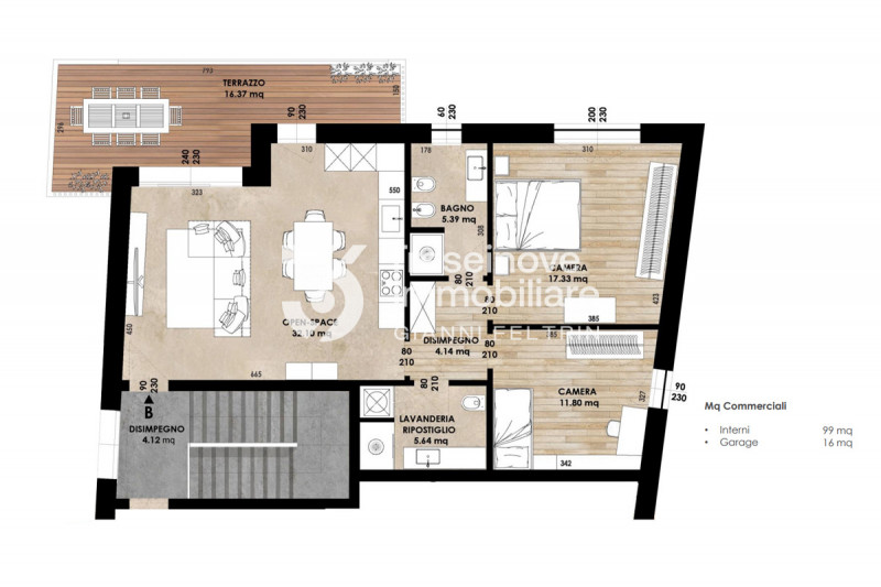 (Per INFO Feltrin ing. Gianni 3288349492) Proponiamo in vendita nuovo appartamento al primo piano...