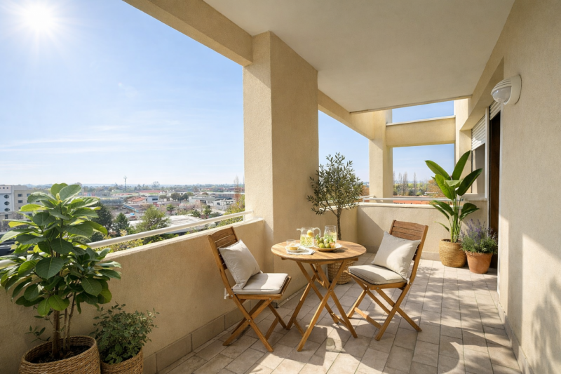 Al sesto piano di un moderno contesto residenziale, luminoso appartamento con vista aperta sul ve...