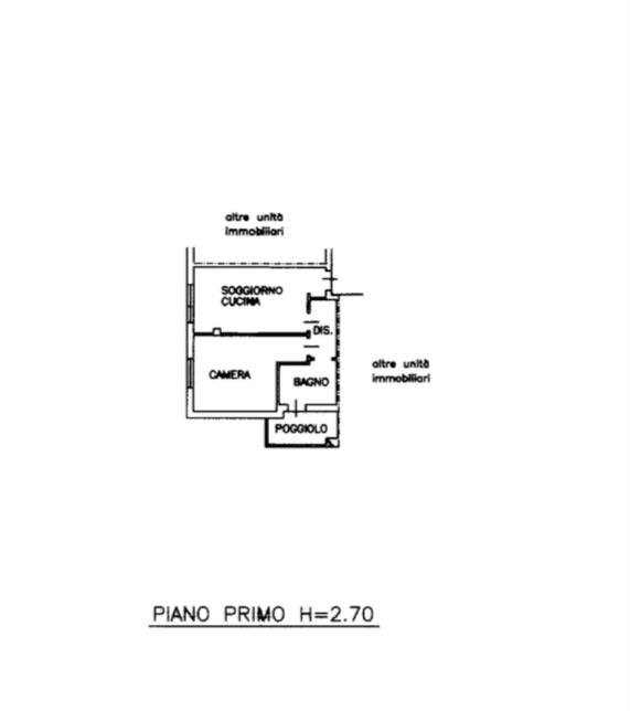 Nel centro di Resana proponiamo in vendita un appartamento bilocale arredato di cucina, con garag...
