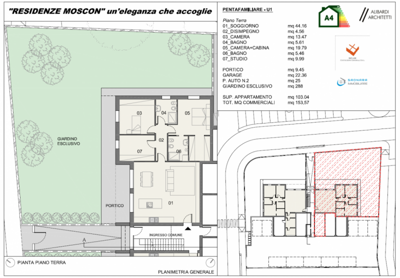 SAONARA: appartamento al piano terra in un moderno condominio residenziale in costruzione di solo...