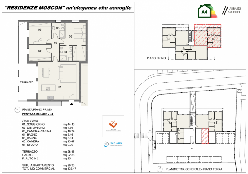 SAONARA: attico al primo e ultimo piano in un moderno condominio residenziale in costruzione di s...
