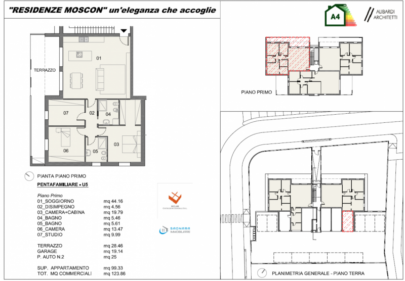 SAONARA: attico al primo e ultimo piano in un moderno condominio residenziale in costruzione di s...