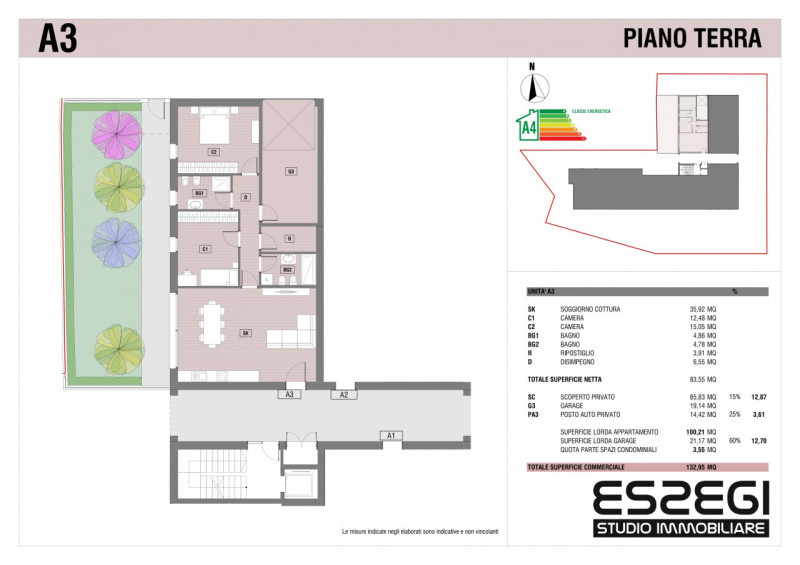 TENCAROLA di SELVAZZANO DENTRO: Vendesi appartamento bicamere in prestigioso edificio residenzial...