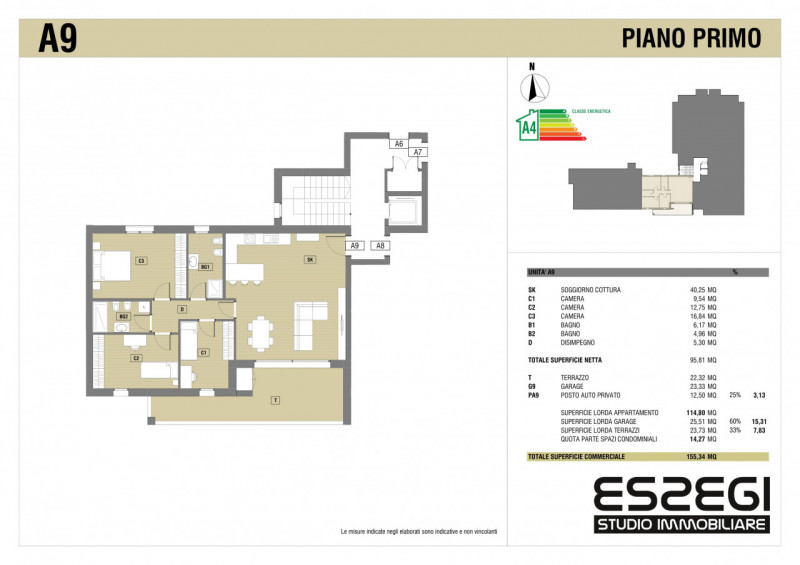TENCAROLA di SELVAZZANO DENTRO: Vendesi appartamento tricamere in edificio residenziale in fase d...