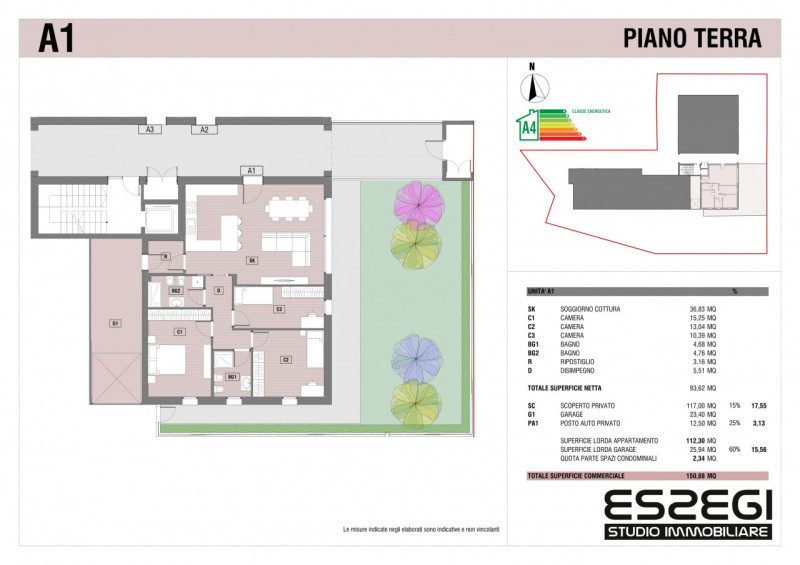 TENCAROLA di SELVAZZANO DENTRO: Vendesi appartamento tricamere in prestigioso edificio residenzia...