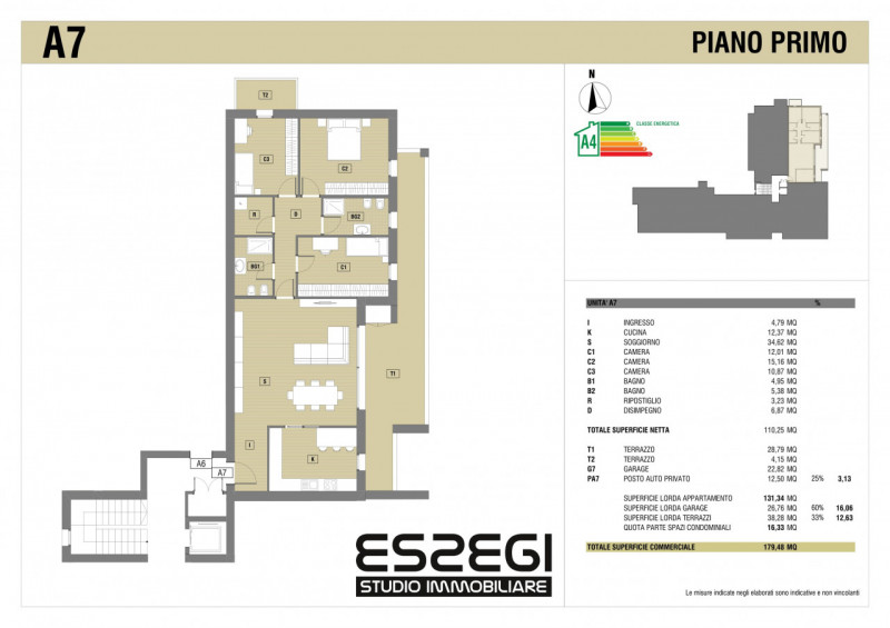 TENCAROLA di SELVAZZANO DENTRO: Vendesi appartamento tricamere in edificio residenziale in fase d...