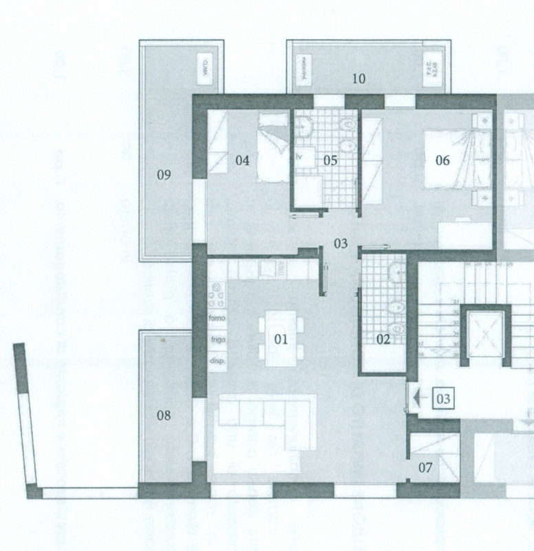 Appartamento trilocale situato nel centro di Padova, a 2 passi dai portici di Corso Milano, 107 m...