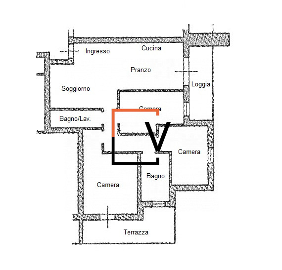 V395 - Proponiamo in vendita esclusiva introvabile appartamento con 3 camere servito da ascensore...