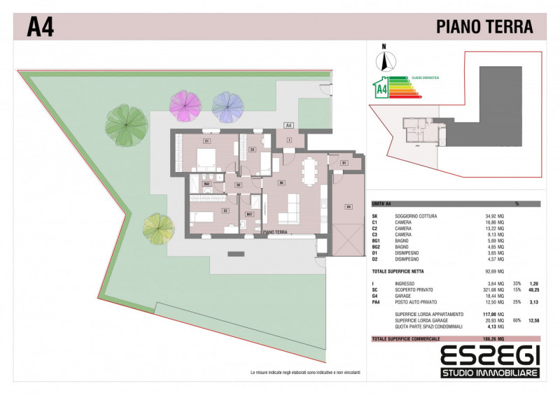 TENCAROLA di SELVAZZANO DENTRO: Vendesi appartamento tricamere in prestigioso edificio residenzia...