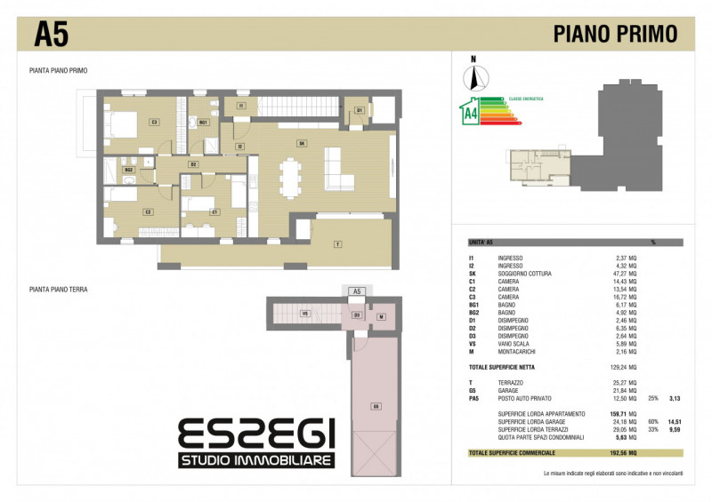 TENCAROLA di SELVAZZANO DENTRO: Vendesi appartamento tricamere in prestigioso edificio residenzia...