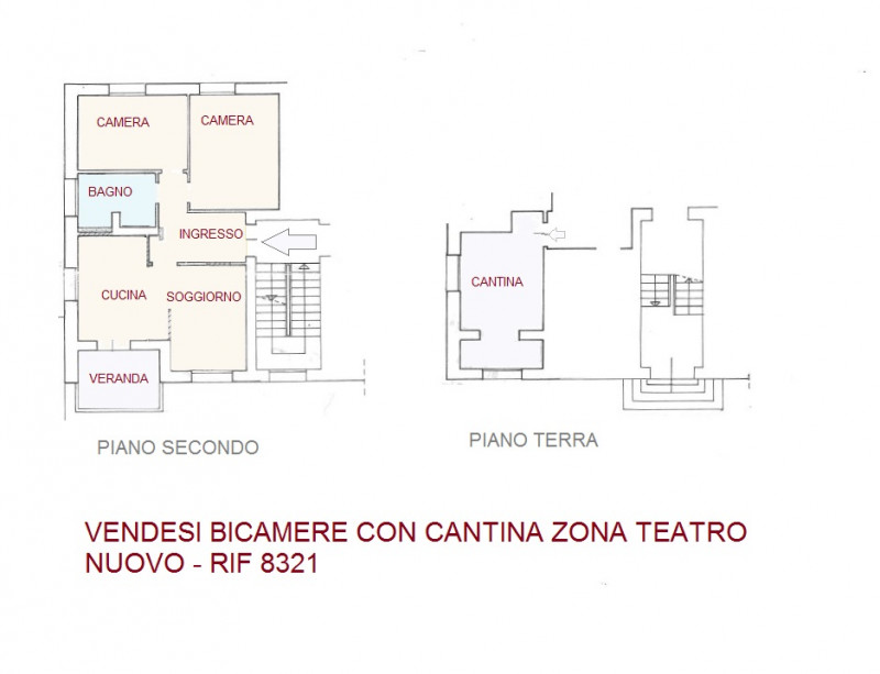 BICAMERE  CON CANTINA IN VENDITA NEL SERVITISSIMO QUARTIERE DI SANTA BERTILLA - 
In contesto anni...