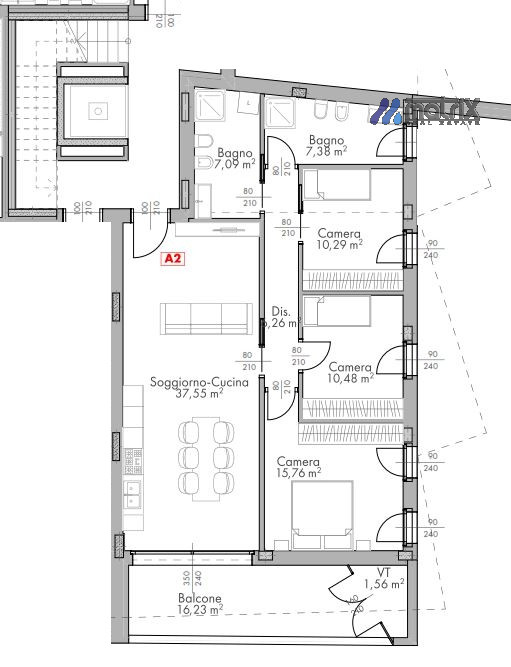 Appartamento Dolo Ve,  €. 278.000, 3 camere 2 bagni   Nuova costruzione. NO GAS, cottura ad induz...