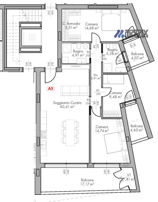 Appartamento Dolo Ve,  €. 278.000, 3 camere 2 bagni   Nuova costruzione. NO GAS, cottura ad induz...