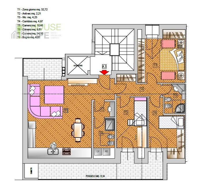 SCHIO-MAGRE': Nuova realizzazione di palazzina composta da tre APPARTAMENTI tricamere con doppi s...