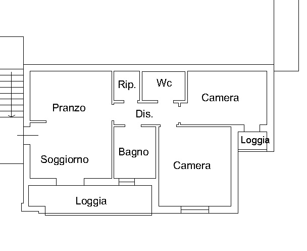 COMPOSIZIONE:
Proponiamo in affitto un appartamento al primo piano, dove all'ingresso si apre una...