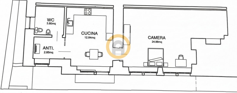 Proponiamo in vendita un ampio appartamento bilocale di circa 70 mq situato nella tranquilla e pa...
