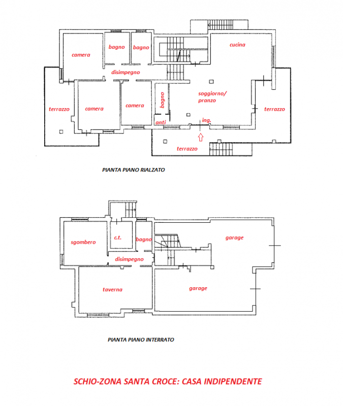 SCHIO, ZONA SANTA CROCE: VILLA INDIPENDENTE CON AMPIO GIARDINO, COD. 4580, EURO 370.000

A pochi ...