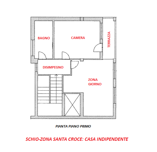 SCHIO-ZONA SANTA CROCE: CASA INDIPENDENTE CON DOPPIA AUTORIMESSA, TAVERNA E GIARDINO. DOTATA DI M...