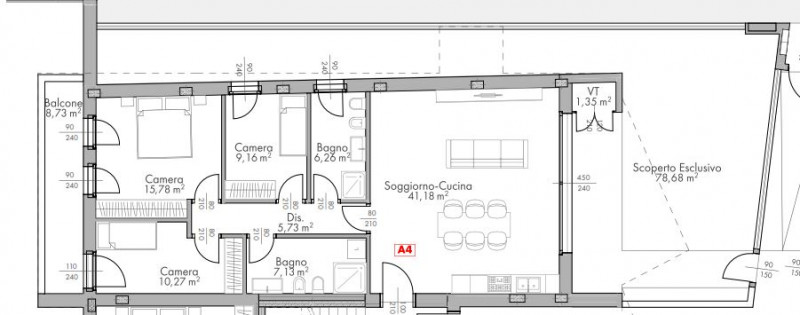 Appartamento Dolo Ve,  €. 263.000, 3 camere 2 bagni   Nuova costruzione. NO GAS, cottura ad induz...