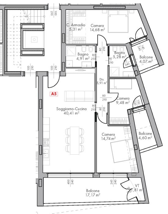 Appartamento Dolo Ve,  €. 263.000, 3 camere 2 bagni   Nuova costruzione. NO GAS, cottura ad induz...