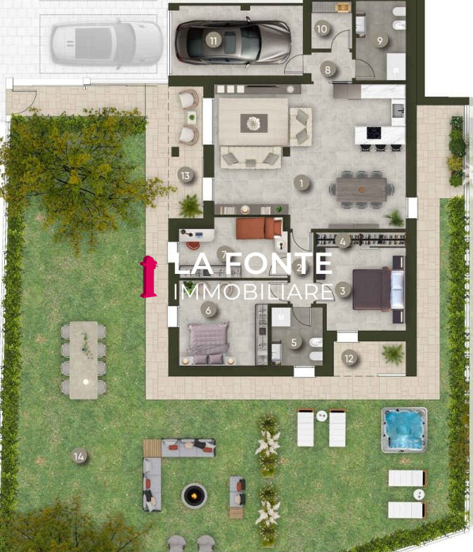 VIGONZA CENTRO Prenotabile NUOVO APPARTAMENTO 3 CAMERE con GIARDINO Privato di MQ.310 e INGRESSO ...