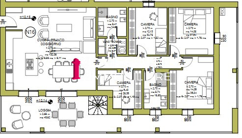 VIGONZA CENTRO Prenotabile NUOVO ATTICO 4 CAMERE con TERRAZZA ABITABILE di mq.50 e TERRAZZO SOLAR...
