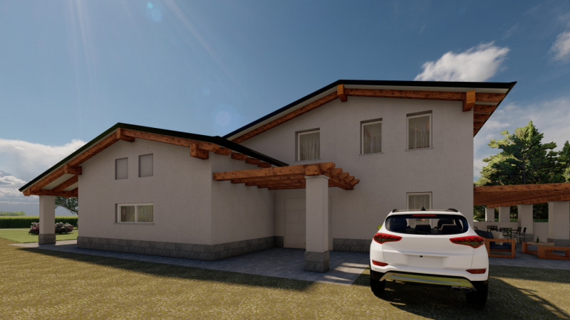 Bellissima villa bifamiliare, già in costruzione, immersa nel verde della campagna, ma a soli 1,5...