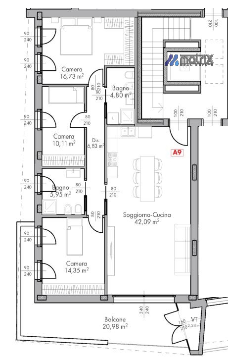 Appartamento Dolo Ve,  €. 275.000, 3 camere 2 bagni   Nuova costruzione. NO GAS, cottura ad induz...
