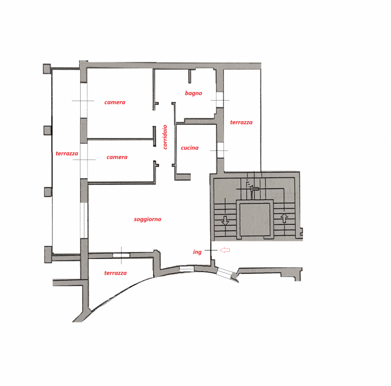 APPARTAMENTO IN PRESTIGIOSO CONTESTO STORICO SITO IN CONTRA' PORTI CON GARAGE.  SI VENDE COMPRESO...