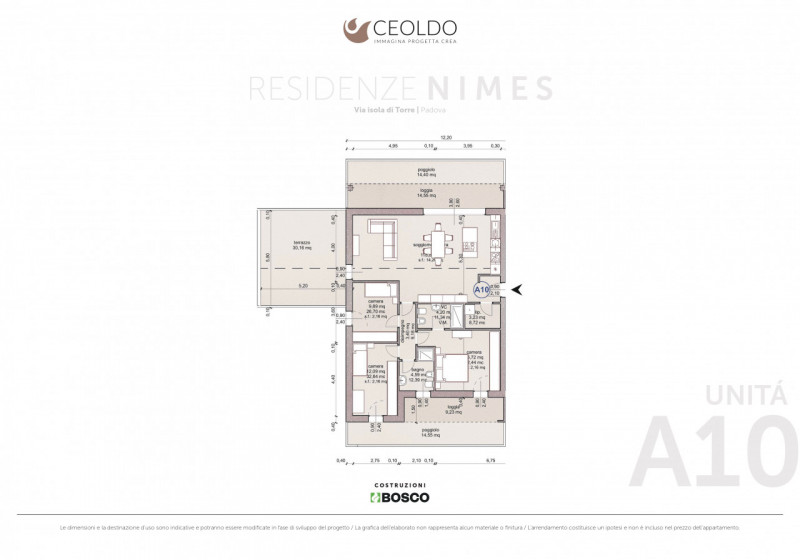 PADOVA-Isola di Torre-: APPARTAMENTO TRE CAMERE CON TERRAZZO
 in un tranquillo quartiere residenz...